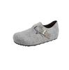 Grape mother autumn new warm and velvet inner height increase fluff half drag outer wear platform women's shoes autumn and winter