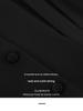 Women's Autumn Chic Elegant Slim Fit Waist Black Blazer Workwear V-Neck Suit Jacket