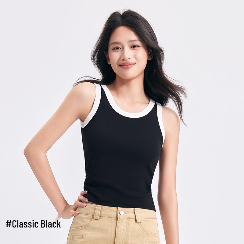 

Women s White Camisole with Chest Pads - Summer Thin Outerwear & Inner Wear L (100-120 kg)
