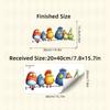 1Pc Vibrant Cartoon Birds Window Clings - Nursery Decals for Kids Room Sunlight Decor Removable Window Stickers Classroom Art