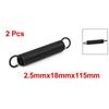 SOURCING MAP Ressort Tension Ressorts Extension 2.5mm Fil Dia 18mm OD 115mm Libre Longueur Acier à ressort 2 Crochets 2Pcs