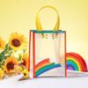 New Rainbow Gift Packaging Bag Waterproof Large Capacity Handbag PVC Swimming Storage Bag Party