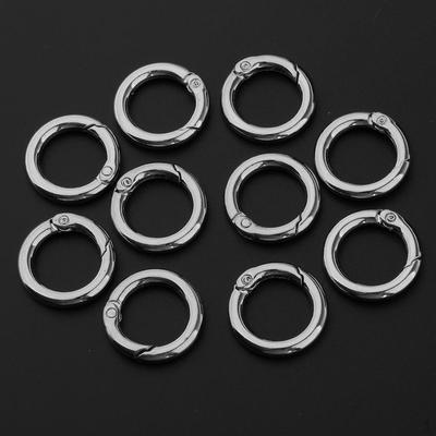 10 Open Hooks Spring Keychain Carabiner Camping