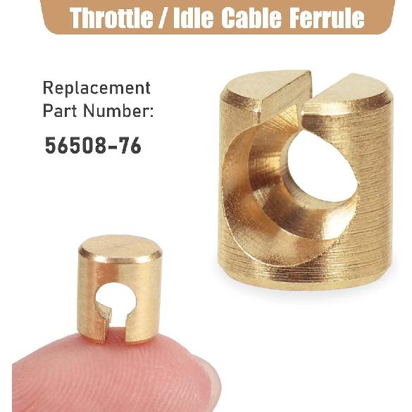 12 Pcs Throttle and Idle Cable Ferrules for Harley Davidson 1982-2017 Carburetor, Throttle Cable End Nut Replacement 56508-76