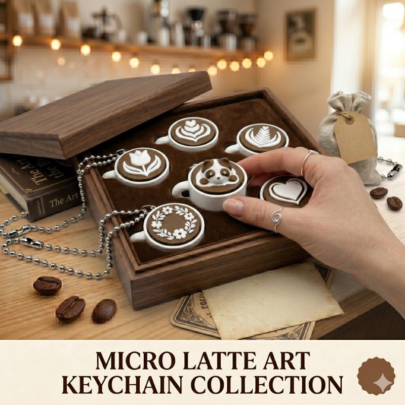 Mini Simulation Latte Coffee Cup Keychain Soft Press Anti-Anxiety Fidget Toy Lovely Ornament for Backpack Key Accessories