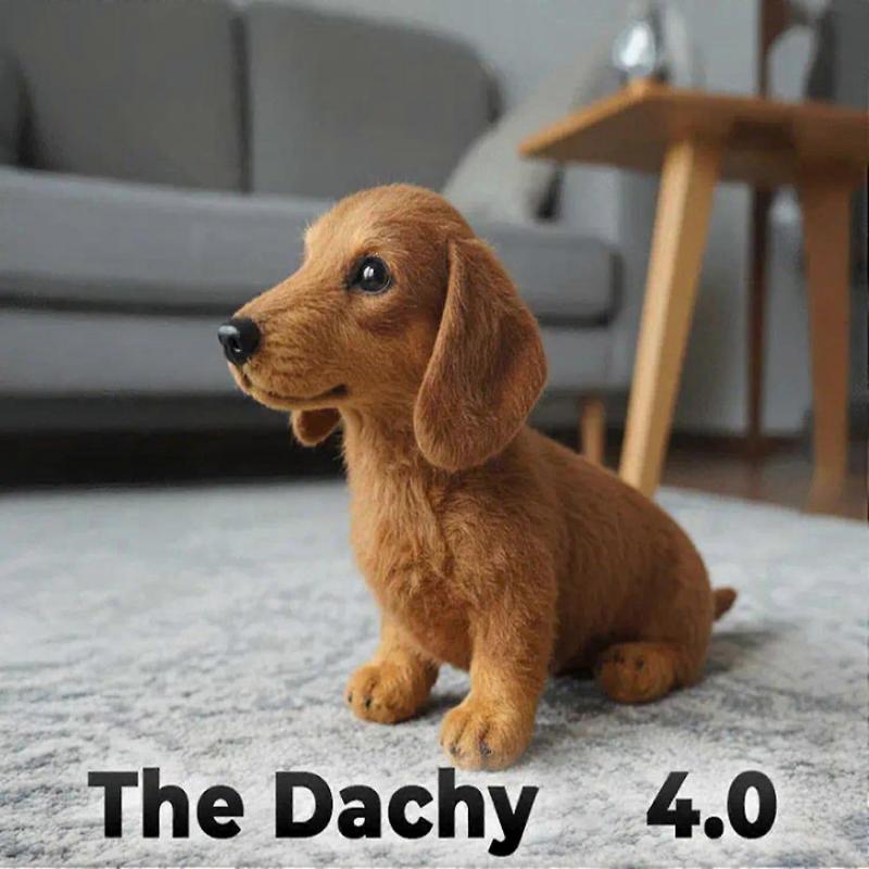 Realistisches Dackel-Plüschtier mit ultraweichem Fell, tröstlichem umarmungsähnlichem Design, emotionaler Begleiter zur Unterstützung für alle Altersgruppen