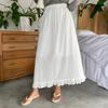 New ArrivalS Open Run Women S Simple Cotton Frill Long Skirt