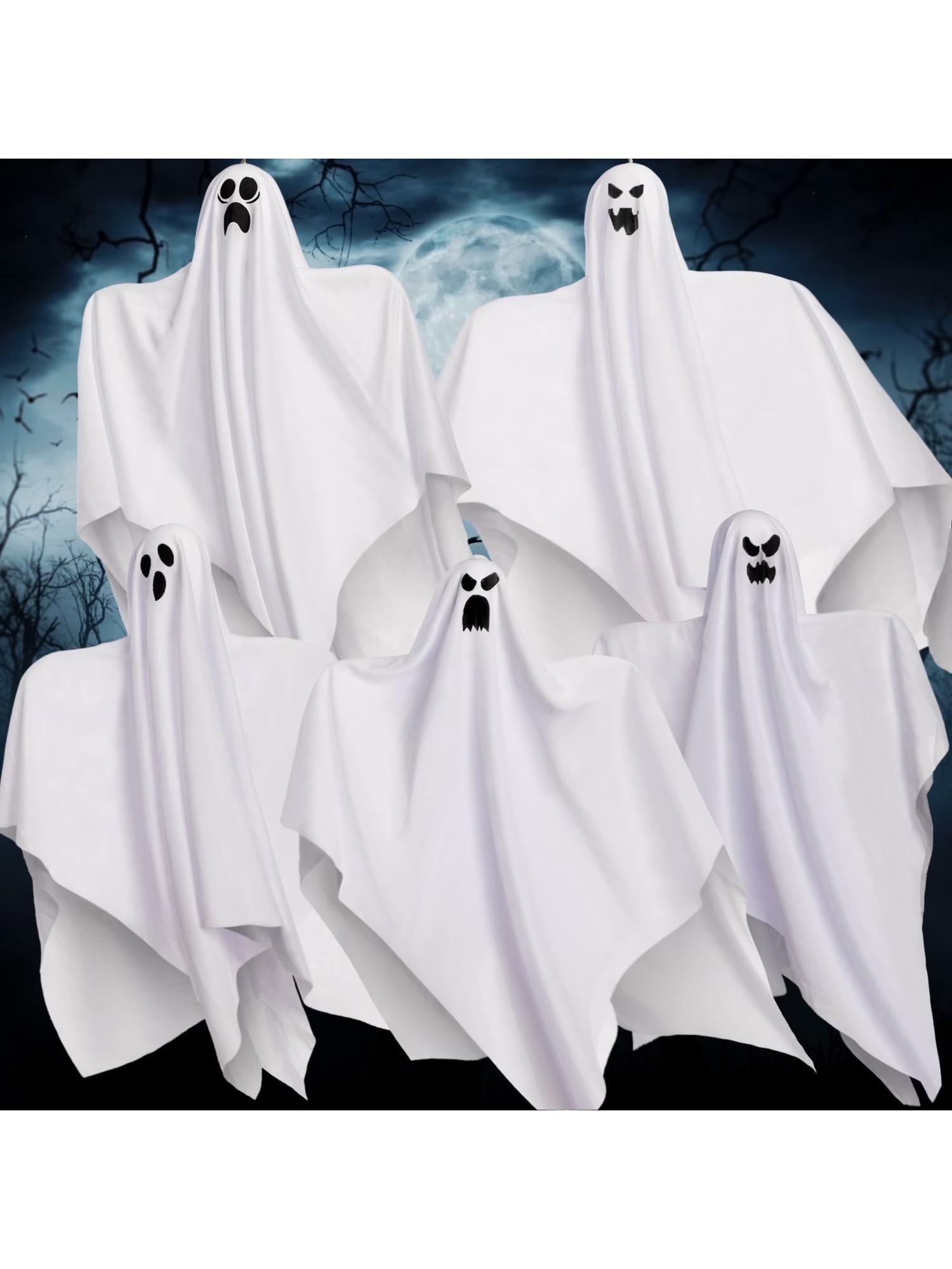 

Joyfy 27.5 Cute Flying Ghosts 5 Pack Hanging Ghosts Halloween Decor Outdoor Hanging for Halloween Yard Decorations