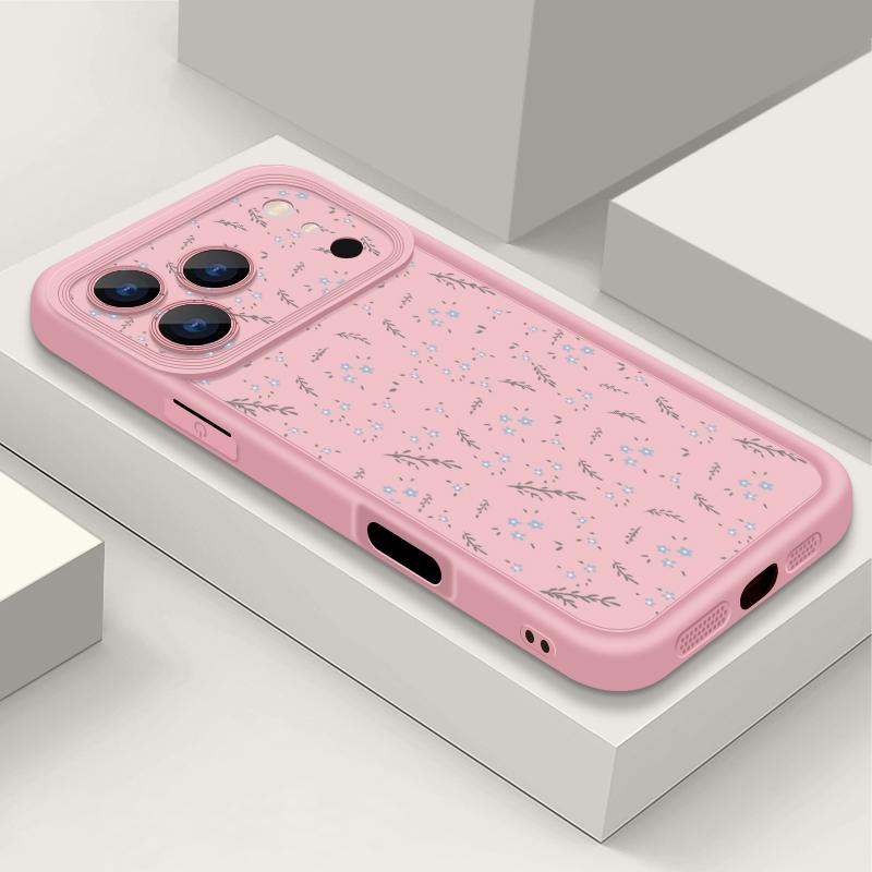 Shockproof Soft TPU Silicone Phone Cover Funda For iPhone 17 Air 16e 16 15 14 Pro Max 13 17 Pro Max 17 Pro 17 Small Flower Pattern Case