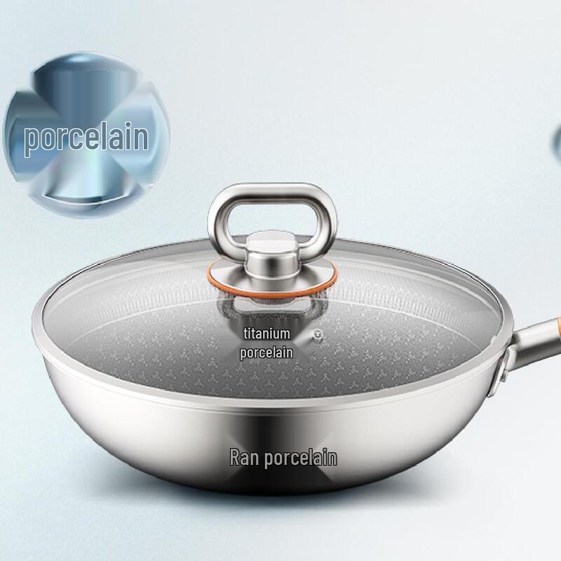 Aishida 32cm Titanium Ceramic Non-stick Wok