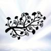 Metal Vintage Black Ginkgo Branch Home Wall Art Decor