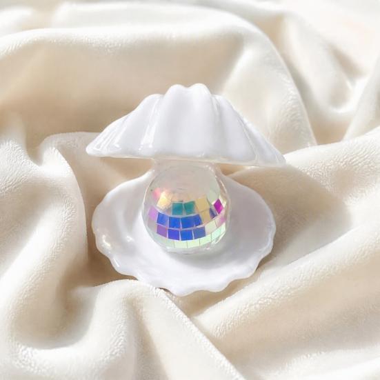 Cute Animal Ornament Disco Snail Figurine, Retro 70s Ball Table Statue, 3D Boho Room Accessories Glitter Mirror for Home Office Desktop Shelf