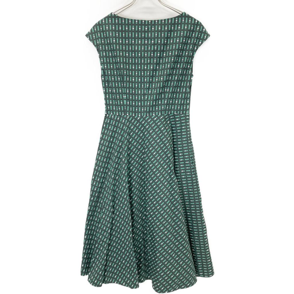 Max MaraWEEKEND Green 522620996 All-over Pattern Flare Dress Dress 40 greenUsed