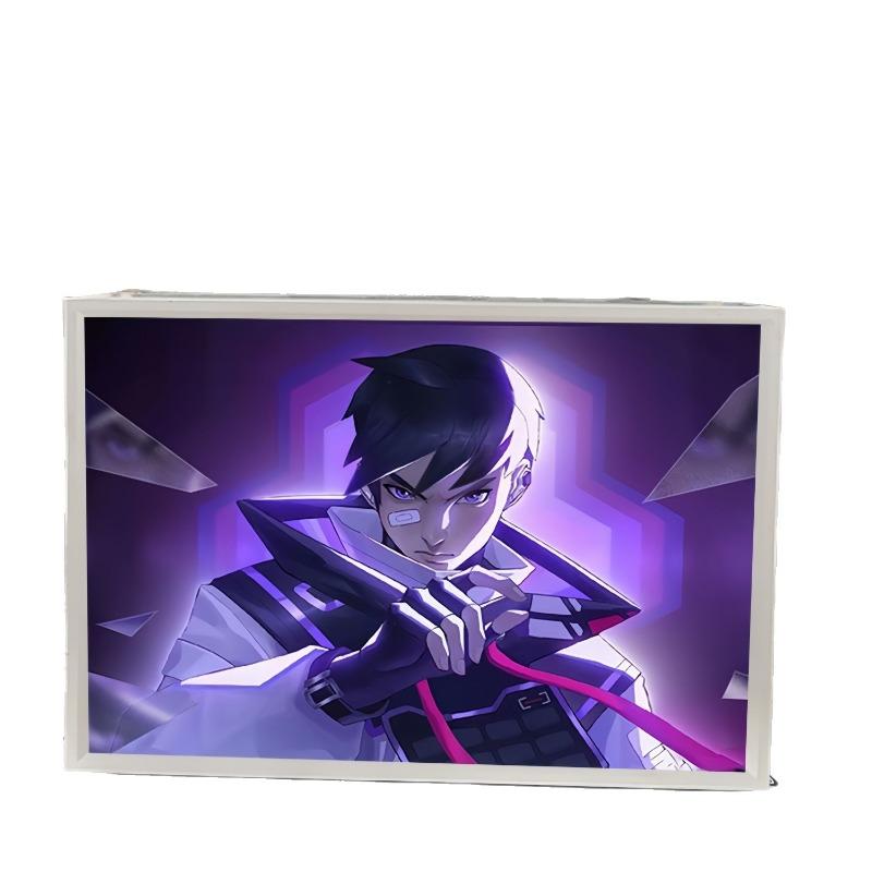 21cm/8.27in Valorant Light Painting 3D Lamp Anime Figure Peripherals Cartoon Desktop Display Bedroom Collectible Party Supplies