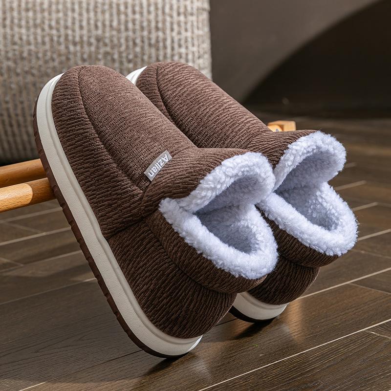 Warm Plush Anti-slip Home Shoes, Cotton Slippers