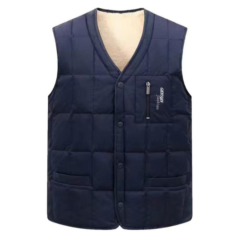 Men 'S Waterproof Winter White Waistcoat Vest V -Neck Waistcoat Sleeveless Jacket