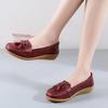 Summer Leather Women's Shoes Moccasins Platform Soft Boat Fashion Cutout Flats Casual Low Heel Nurse Lolita Shoes