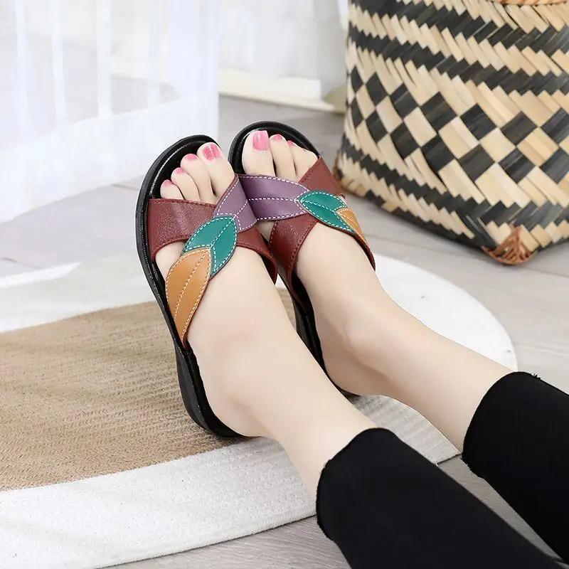Open Toe Shoes for Women Outside Woman Slippers High Quality Sandals Summer Footwear Sale On Offer Vip New Fashion Unique Slides