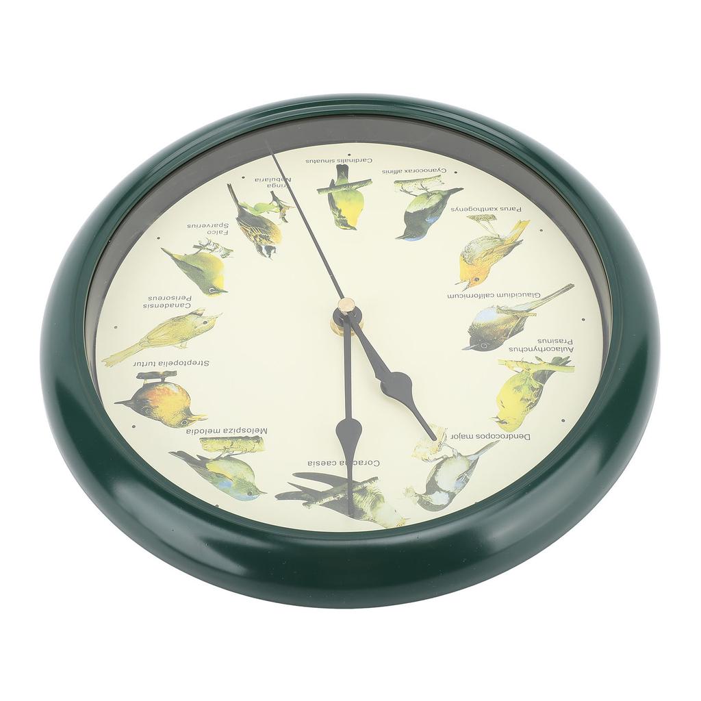 10 Inch Wall Clock Multipurpose Cuckoo Round Silent Punctual Bird Calls Christmas Music Indoor Wall Clocks for Living Room