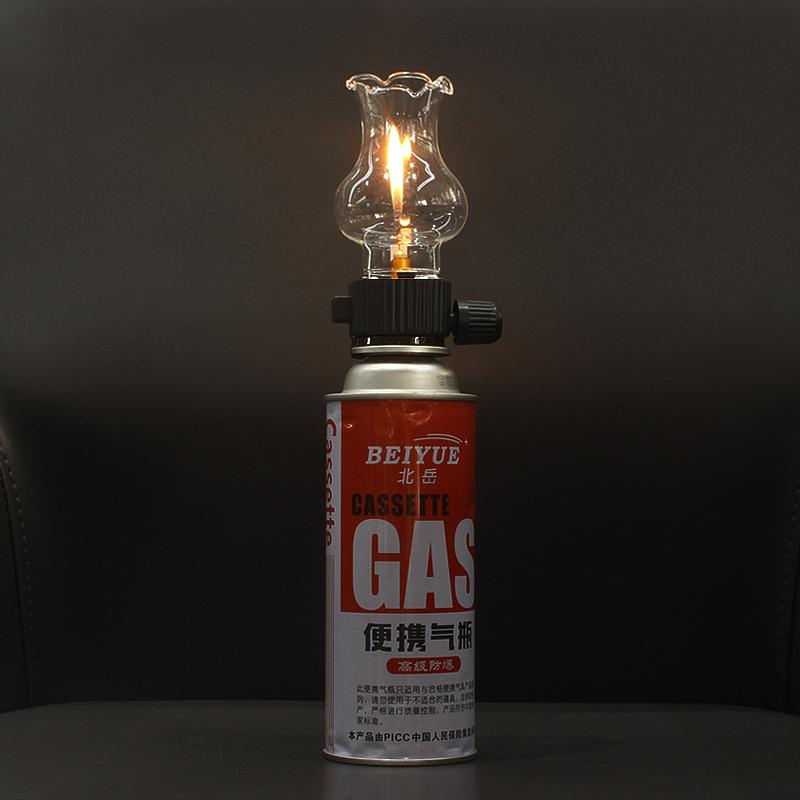 Portable Butane Gas Light,Suitable For Camping,Fishing And Picnic,Compact Outdoor Candle Light With Night Lighting 1Pc