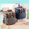 Double Cooler Layer Insulated Lunch Bag Adjustable Strap Cooler Outdoors Student