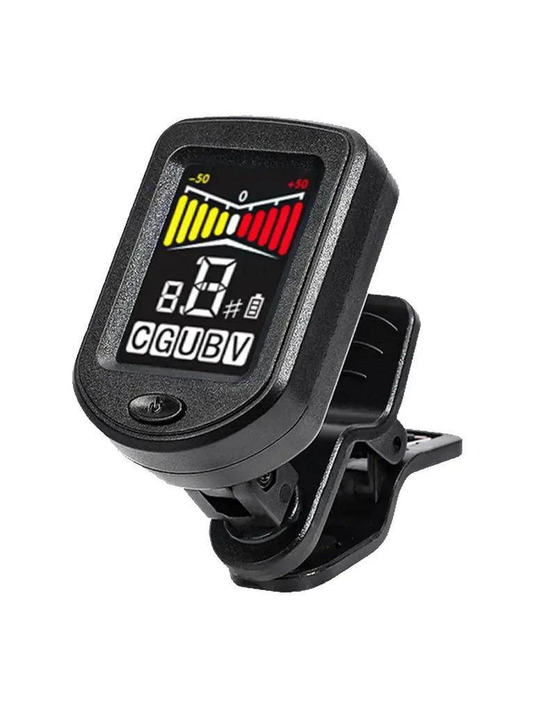 Clip On Guitar Tuner with Color Screen That Can Rotate 360 °, Suitable for Guitar Bass, Ukulele, Violin Charging, Convenient