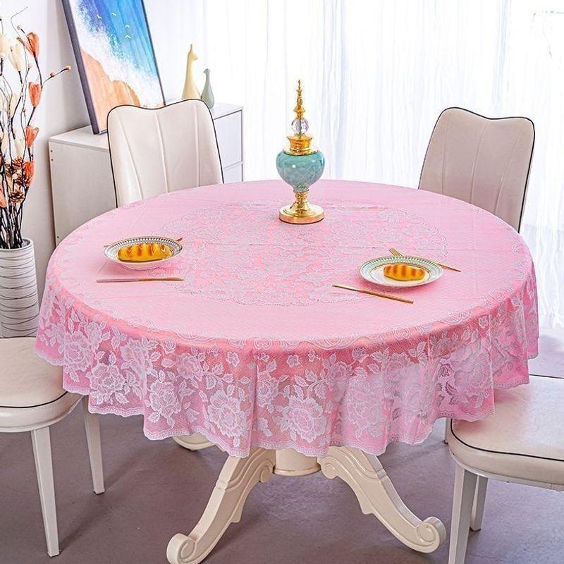 Large Wash-Free Round Tablecloth for Dining and Hotel Use - New Year Boutique Edition