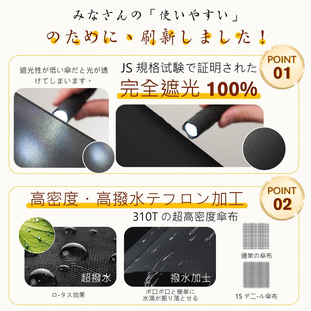 British 10 Folding Umbrella with Natural Wood Handle Wood Automatic Suitable for Sun and Windproof and Heavy Rainproof Storage Pouch Light Heat UV