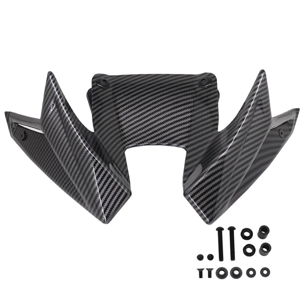 Motorcycle Front Wing Spoiler Downforce Naked Fairing Winglets Fit For Honda CB500 Hornet CB 500 2025 2025(Matte Black/Carbon )