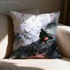 Mo Dao Zu Shi Pillow Case Print Polyester Fiber 40X40 Cm Home Sofa Throw Cushion Cover Decoration