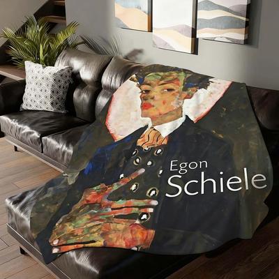 Österreichischer Maler Egon Schiele Decke Für Sofa Büro Bett Flugzeug Reise Schlafen Lesen Entspannen Camping Weich Und Warm