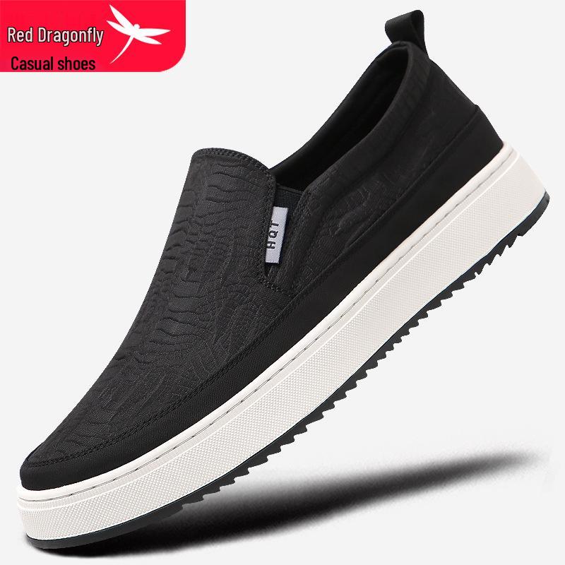 Red Dragonfly Men s Low-Top Canvas Slip-On Shoes - Breathable Board & Driving Shoes 41