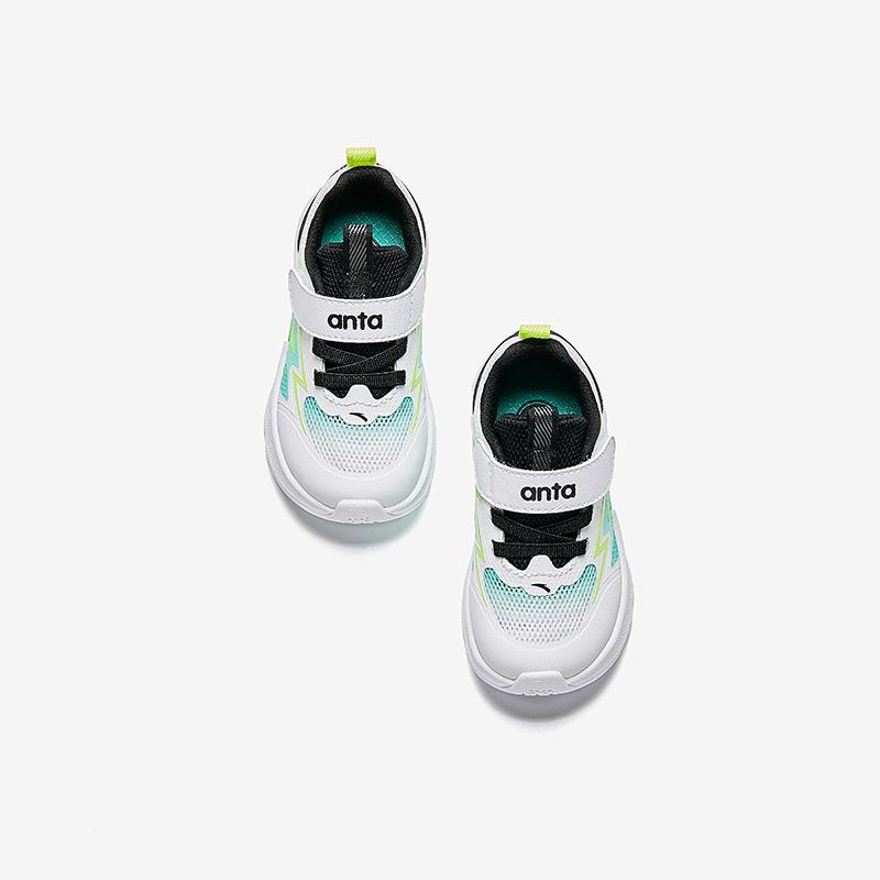 Anta Kids Wind Chaser 7.0 Trendy Fashion Comfortable Versatile Lightweight Velcro Non-Slip Kickback Breathable Low-Top Walking Shoes 312520003