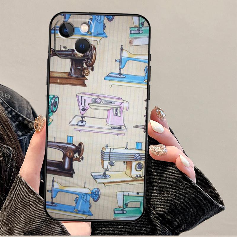 Sewing Machine Phone Case For iPhone 17 Pro Max 11 14 15 16 Pro Max 12 13 mini 16 Plus 16e 17 Air Cover