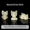 Natural Citrine Carving: Double Lotus, Nine-Tailed Fox, Rabbit, Gold-Swallowing Beast, Waking Lion - DIY Handmade Accessories