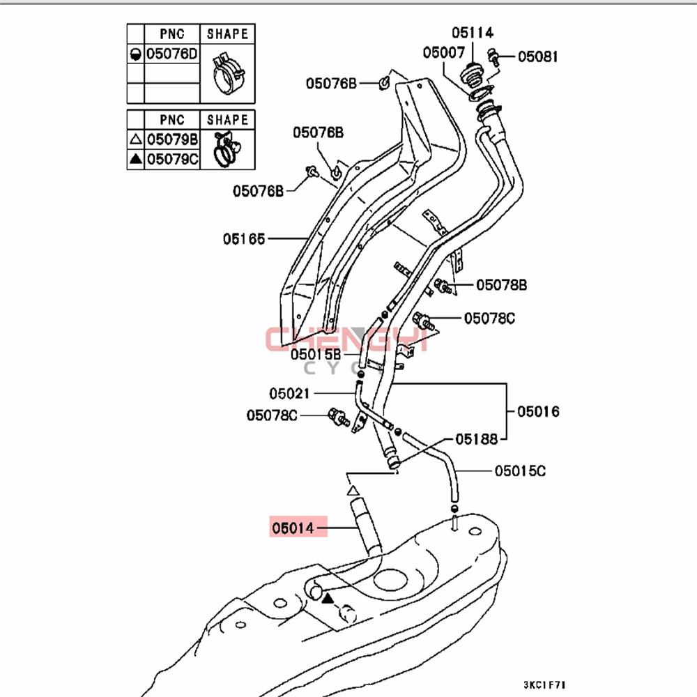 Hose, Fuel Filler Fuel Tank Refueling Hose Rubber Hose For Pajero Montero V63W V65W V68W V73W V75W V77W V78W MR959819