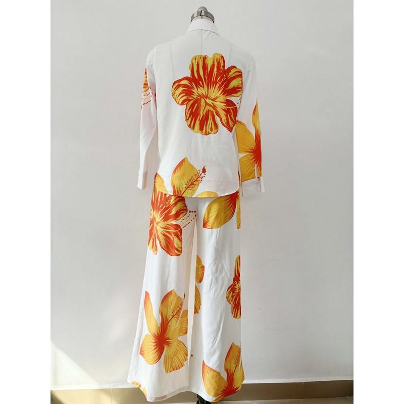 European and American Suit Women's Amazon Autumn Fashion Casual Spring and Autumn Long Sleeve Shirt Trousers Women's Two-Piece Suit