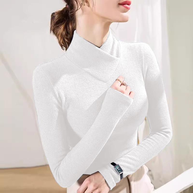 Schickes Anti-Aging Ripp-Samt Langarm Rollkragentop für Damen - Neues Herbst/Winter-Design.