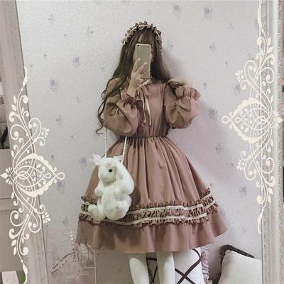 Χαριτωμένο γυναικείο φόρεμα Kawaii Lolita Princess Party Dress με βολάν γοτθικό φόρεμα Cosplay