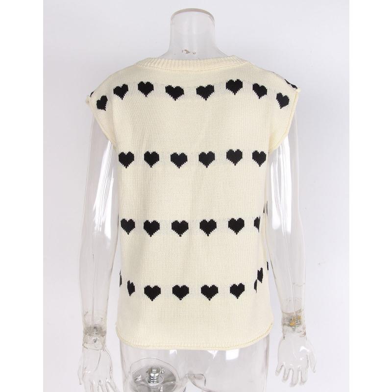 Women's Fall and Winter Solid Color Knit Loose Crew Neck Short-sleeved Sweater