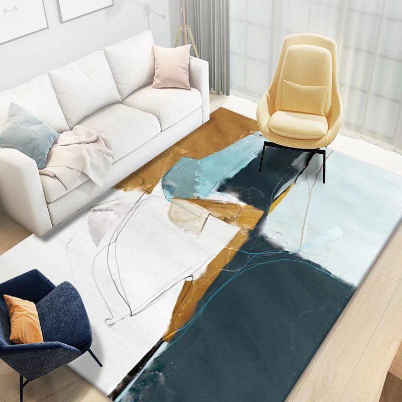 Modern Minimalist Cross-Border Carpet: Rectangular Rug for Living Room, Coffee Table, Bedroom, or Bedside.