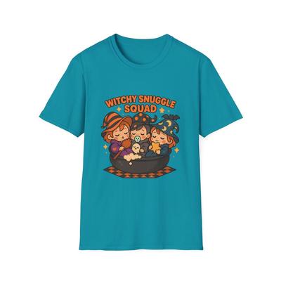 Unisex Softstyle T-Shirt Witchy Snuggle Squad Halloween Cauldron Kids Cute