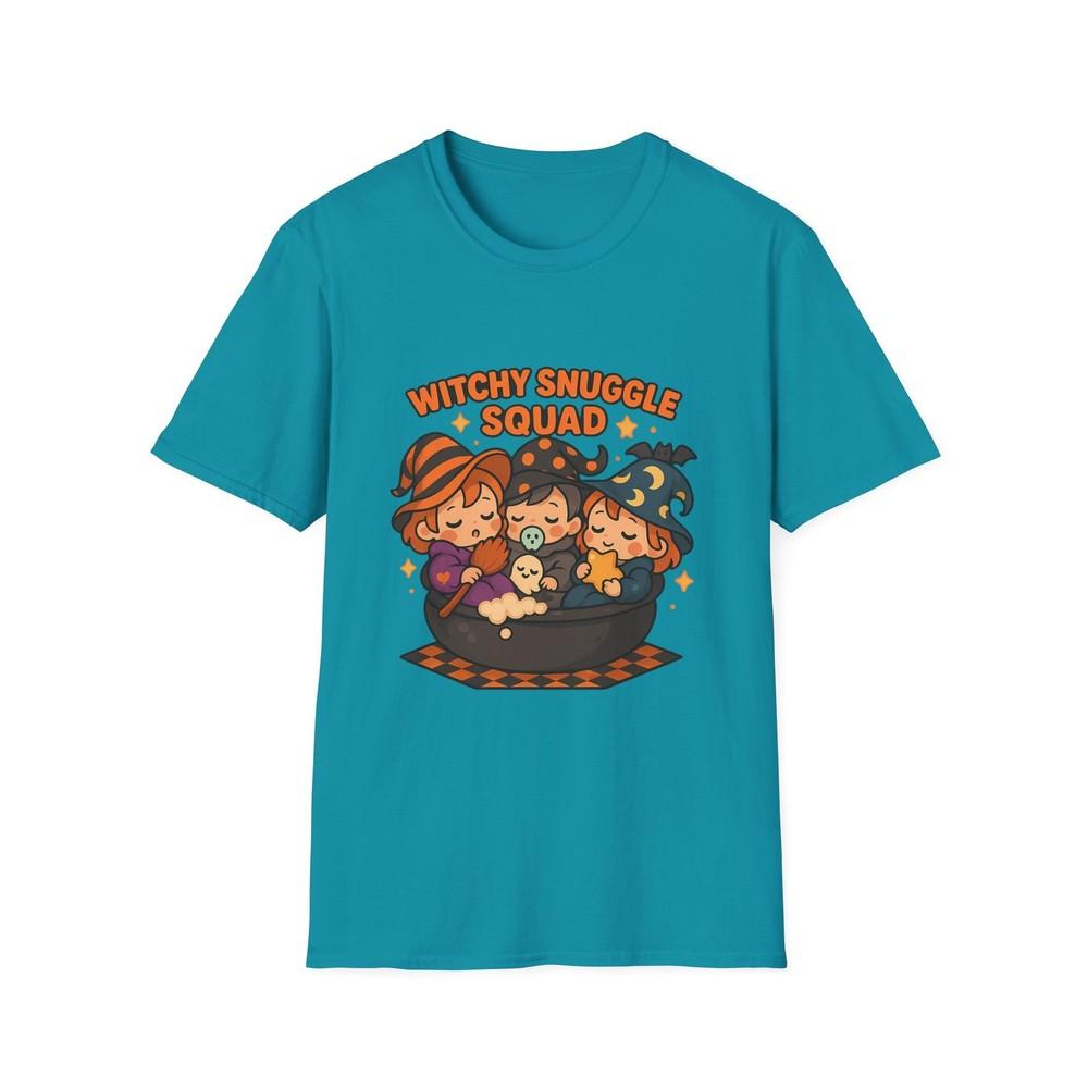 

Unisex Softstyle T-Shirt Witchy Snuggle Squad Halloween Cauldron Kids Cute 4XL