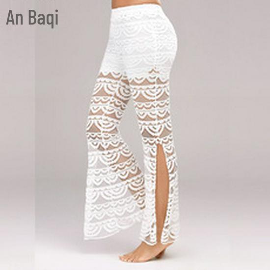 European & American Color Block Wide-Leg Women's Casual Long Pants