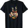 Natural Silhouette Forest Meadow Cottagecore Peace Sign Hand T-Shirt(33)
