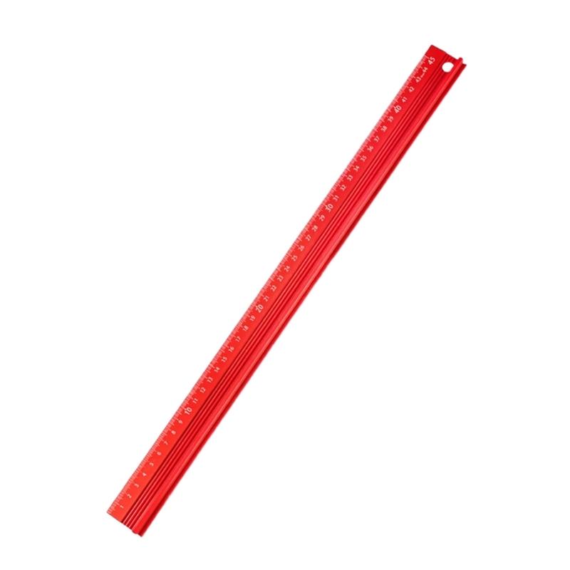 Strong Metal Ruler with Protective Edges Aluminum Straight Edges Ruler Ideal for Carpenter Designers & School Use