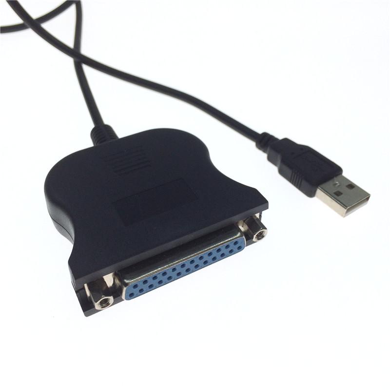 USB 2.0 to DB25 Parallel Printer Cable, 25-Pin Female Connector