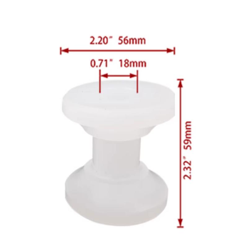ISURE MARINE 2Pcs 18MM Transparent Bow Anchor Roller Replacement Wheels Bow Roller For Marines Boats Yachts Kayaks