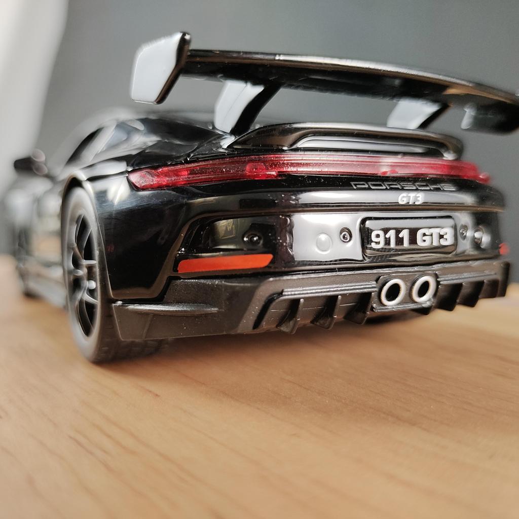 1/32 Porsche 911 GT3 RS Alloy Diecast Racing Car Model Collection of Hobby Decorative Fine Ornaments Sound Light Toy Gift for Friends