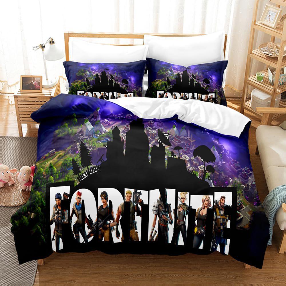 Fortnite Digital Printing Quilt Set Three-Piece Game Themed Home Textiles